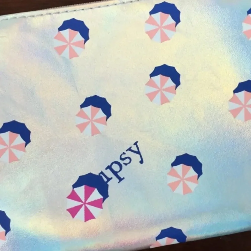 Ipsy Silver Theme Hot Summer Nights Cosmetic Glam Clutch Bag
